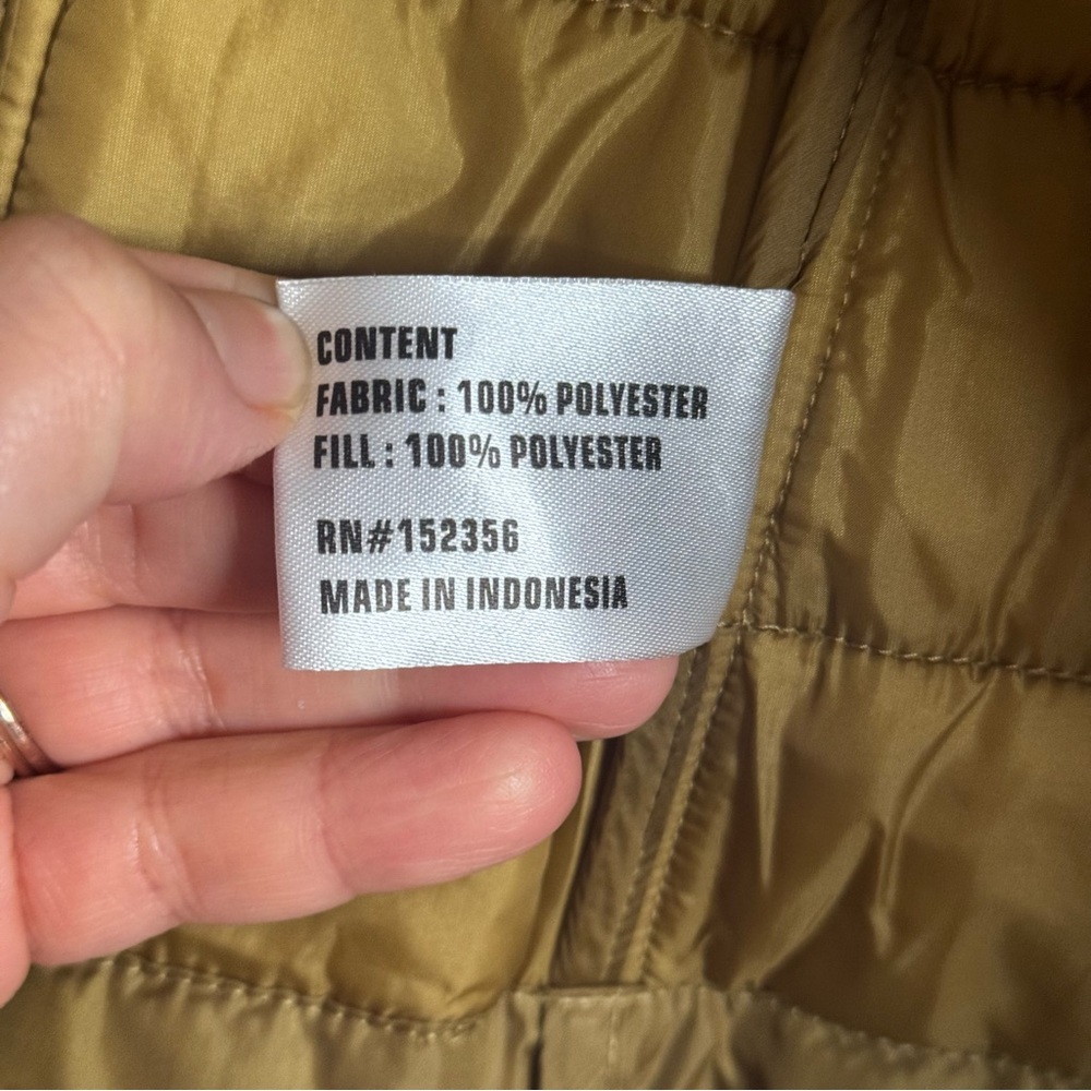 Ibkul Quilted Puffer Vest yellow Mustard size S - Picture 6 of 7